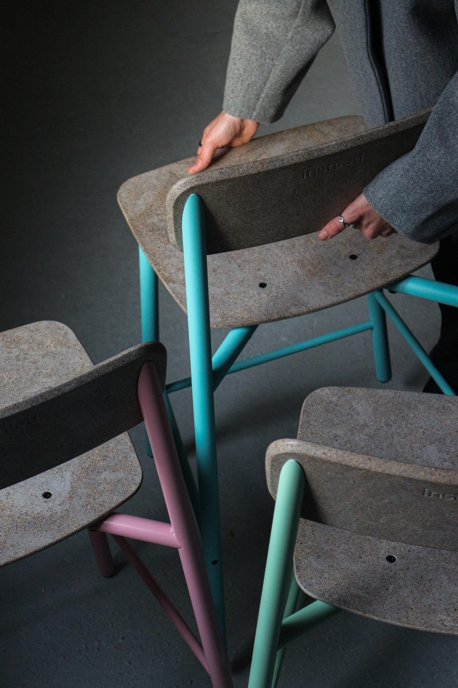 Chaise de bar Ella · vue 3/4