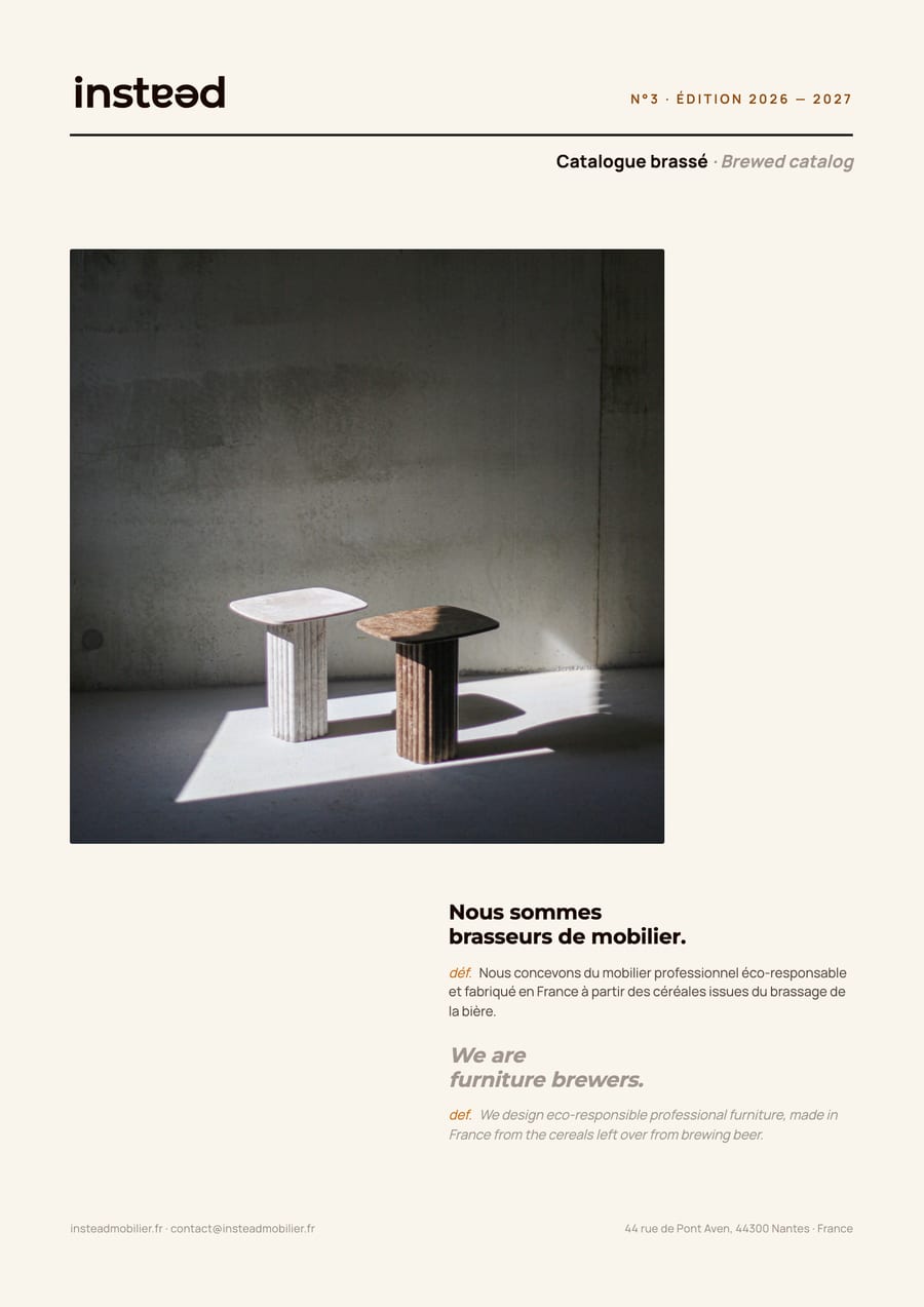 Couverture du catalogue brassé Instead
